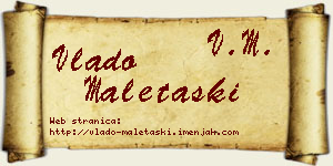 Vlado Maletaški vizit kartica